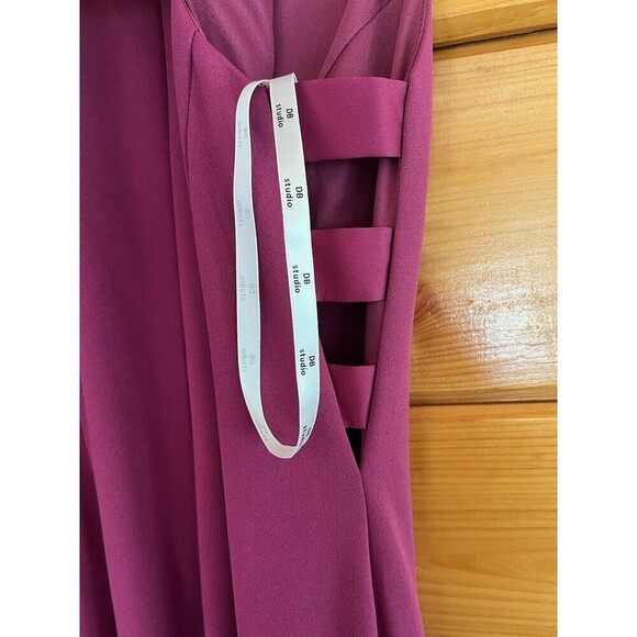 David Bridal Side Cut Outs Berry Crepe Sheath Women’s Dress Size 2 - Picture 5 of 7